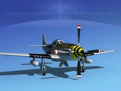 P-51D Mustang Bald Eagle 3D model