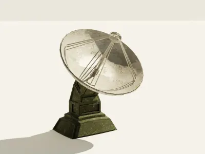 Parabolic antenna high detail  Low-poly 3D model