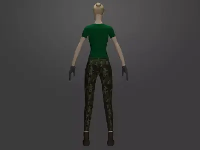 Female Military Base Mesh 3D model