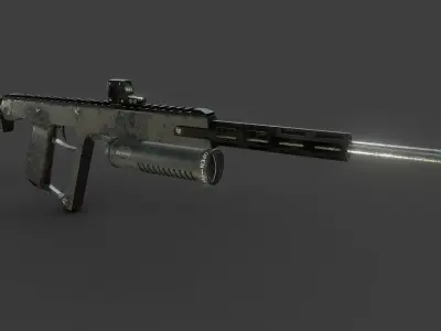 Custom Assault Rifle Low-poly 3D model purchase