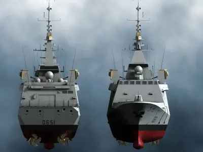 FREMM frigate 2014 3D model
