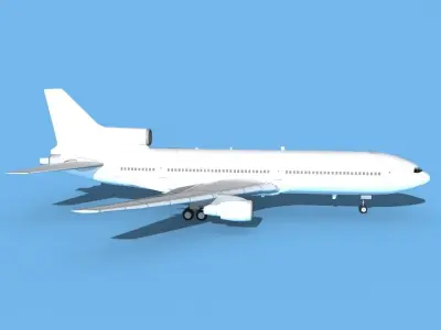 Lockheed L1011 Unmarked 3 3D model