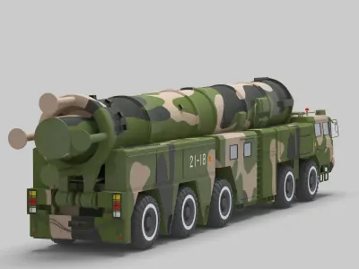 Chinese DF-21 Missile 3D model