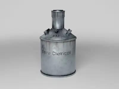 Chemical Gas Land mine Low Poly 3D Model Low-poly 3D model