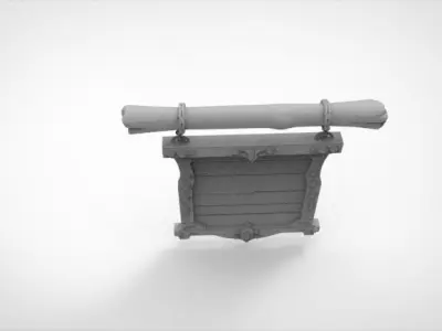 medieval sign 3D print model