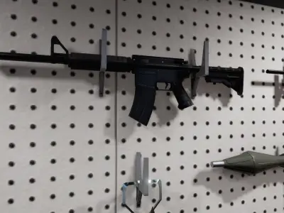 Lowpoly Mobile Weapons Kit Low-poly 3D model