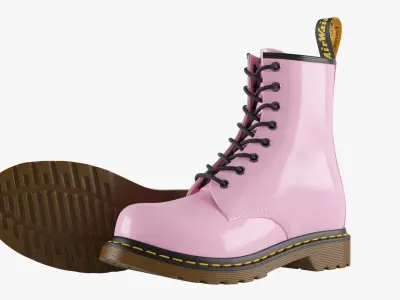 Womens Leather Boots 2 3D model