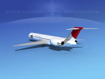 McDonnell Douglas MD-90 Japan Airlines 1 3D model
