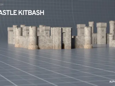 Castle Kitbash 3D model