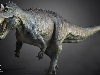 Ceratosaurus Low-poly 3D model