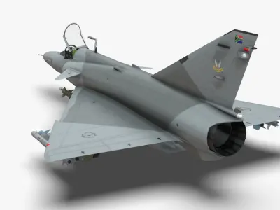 Atlas Cheetah C South African Airforce Low-poly 3D model