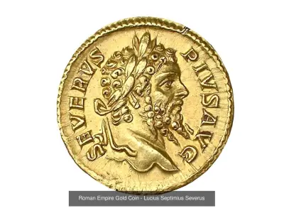  Roman Empire Gold Coin Pack 3D Model Collection