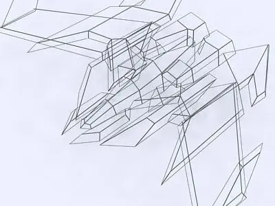 3DRT - Sci-Fi Forces - Bomber 7  Low-poly 3D model