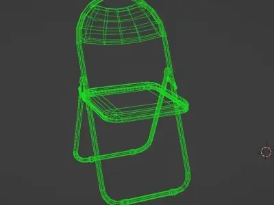 folding chair 3D model Low Poly PBR textures game ready Free low-poly 3D model
