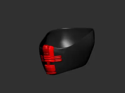 gas mask helmet scifi high poly sculpt 3d printable  3D model 7