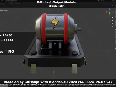 E-Motor-1-Output 3D model