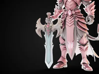 Stylized Sword - Dragonbane Greatsword Riftblade - Game Ready 3D model