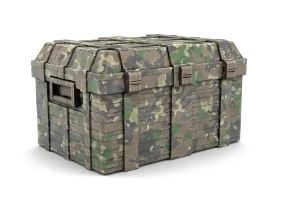 Khaki Military Case Low-poly 3D model