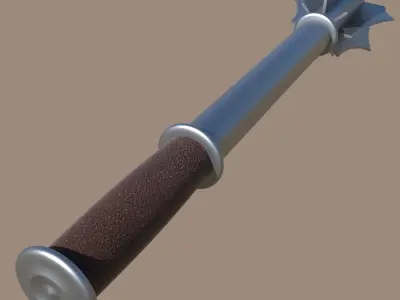  Steel Club Mace - Blunt Weapon Free low-poly 3D model