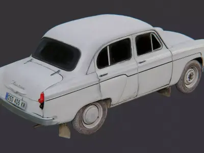 Moscar407 Antique Brown Sedan Low-poly 3D model