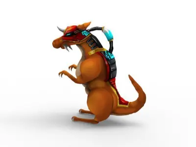 Dragon Machine Low-poly 3D model