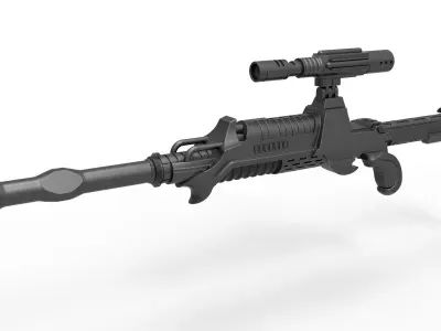 Klingon Assassin Rifle from Star Trek The Undiscovered Country 3D model