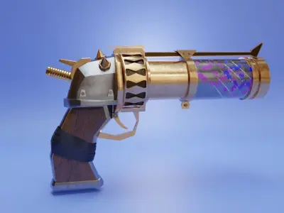 Jinx Pistol Free low-poly 3D model