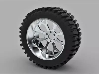 Offroad wheel for lifted trucks 3D model