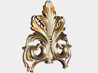 Carved decor for cnc 62 Free 3D model