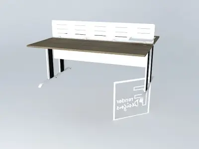 2-MAN WORKSTATION 1800x1550x750mmH Free 3D model