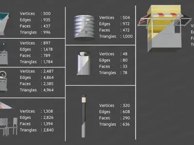 drinks stall 3D model