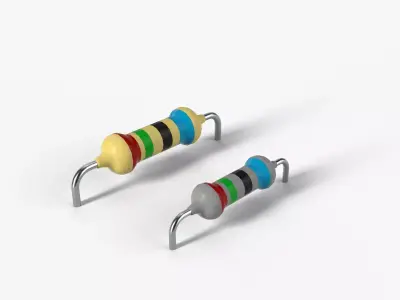 PBR Resistor model with 2K textures 3D model