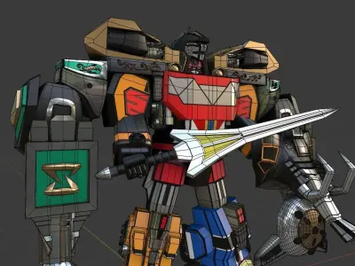 Mega Dragonzord - Power Ranger 3D model