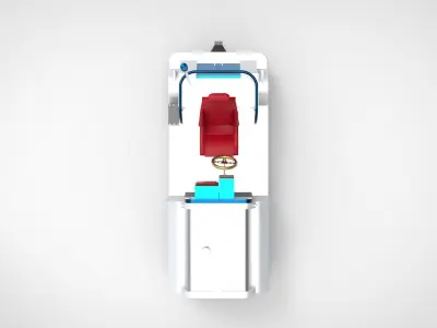 Airport Cargo and Loader Transporter 1 3D model