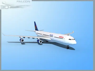 Falcon3D A340-600 Egypt Air 3D model