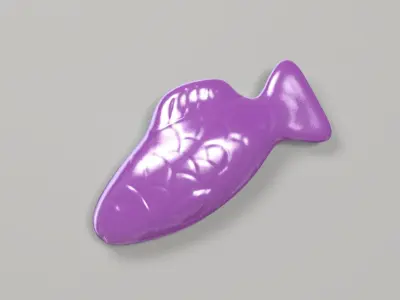 Swedish Fish Purple model 3D model