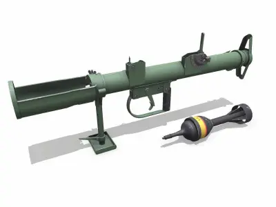 PIAT WW1 British Anti Tank Weapon Low-poly PBR Low-poly 3D model