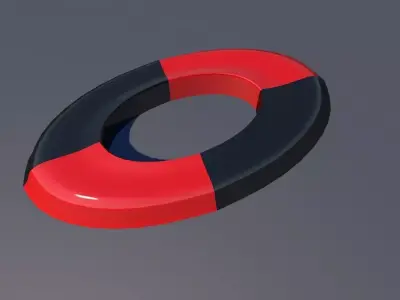 Oval Outdoor Seat Low-poly 3D model