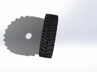 Roda 38XW15 18 4 38 12PR R1 Wheel 3D model