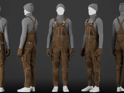 Fishing clothes for marvelous designer 3D model