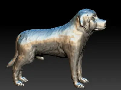 CUTE DOG 3D Printed Model Free 3D print model