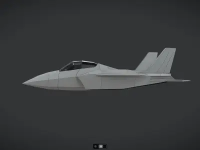 Spacecraft Jet aircraft plane 3dmodel 09 3D model