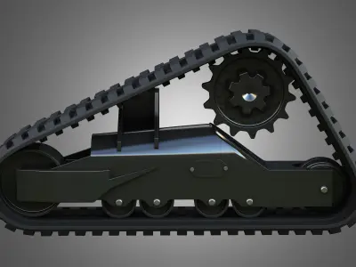 Rubber Track - T76 Bobcat Skid Steer 3D model