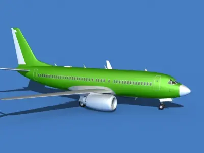 Boeing 737 MAX 7 Bare Metal 3D model