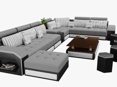 Modern living room sofa  Free 3D model