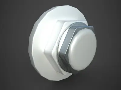 wall battery Low-poly 3D model