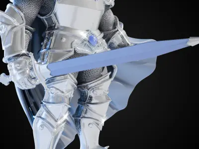 Stylized Sword - Ceremonial Royal Noble Edge - Game Ready Free 3D model