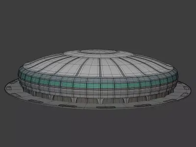 Dome Stadium Mall Building Free 3D model