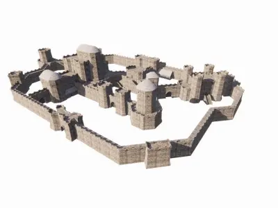 Basic Medieval Castle 13 3D model