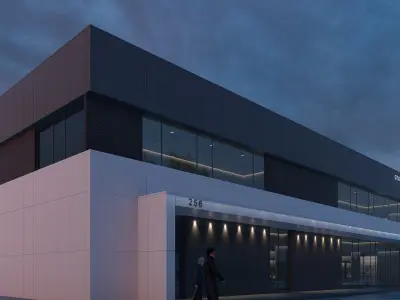 building modern office Low-poly 3D model